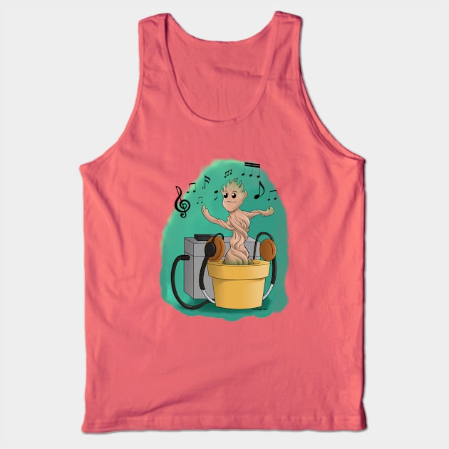 Dancing Tree in a Pot Tank Top by lizstaley